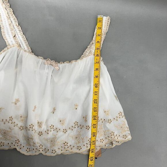 Reformation Paige Top Blouse Womens Large Cottagecore Boho Swiftie Whimsical - Picture 8 of 12